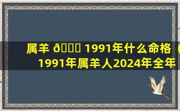 属羊 🐛 1991年什么命格（1991年属羊人2024年全年运势详解）